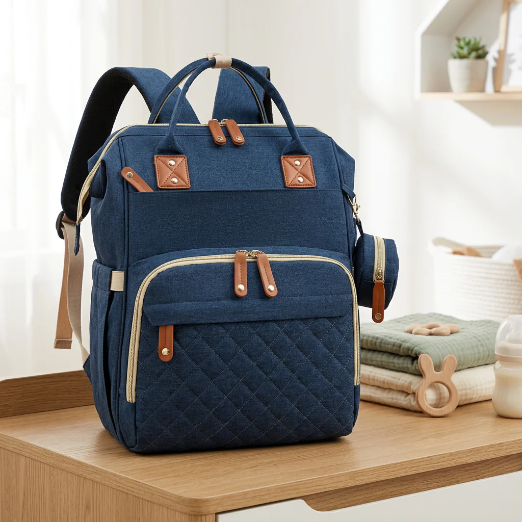 3-in-1 Travel Diaper Backpack with Foldable Baby Bed – Perfect for On-the-Go Parents - Image 8