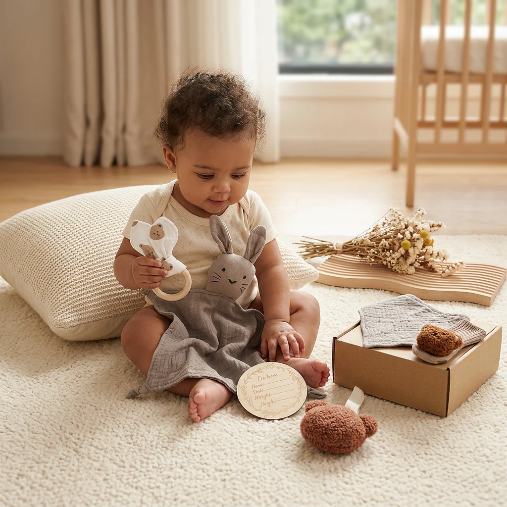 6-Piece Newborn Gift Box Set – Baby Essentials Starter Kit - Image 11