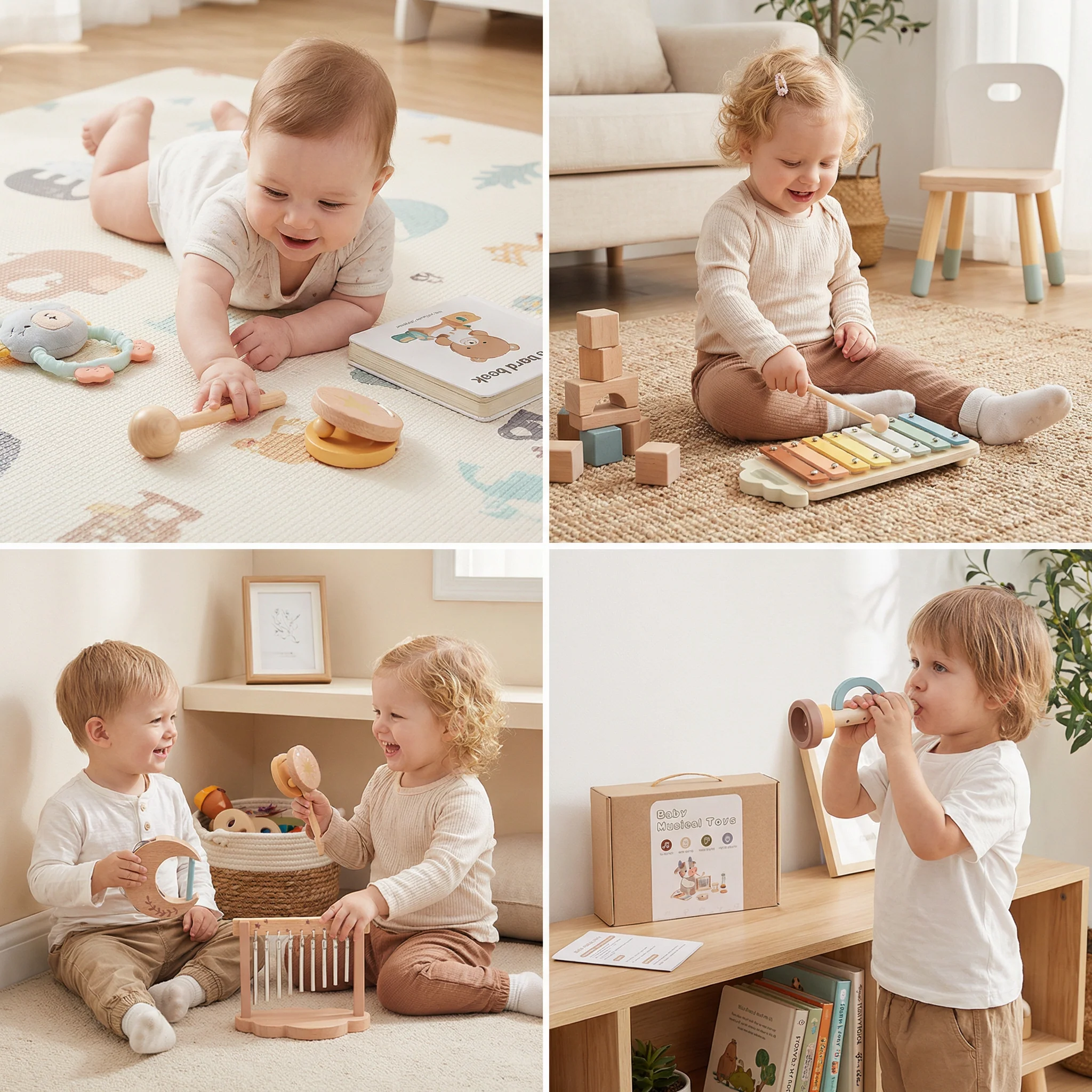 6-Piece Wooden Baby Musical Instrument Set – Sensory Sound & Music Toy - Image 5