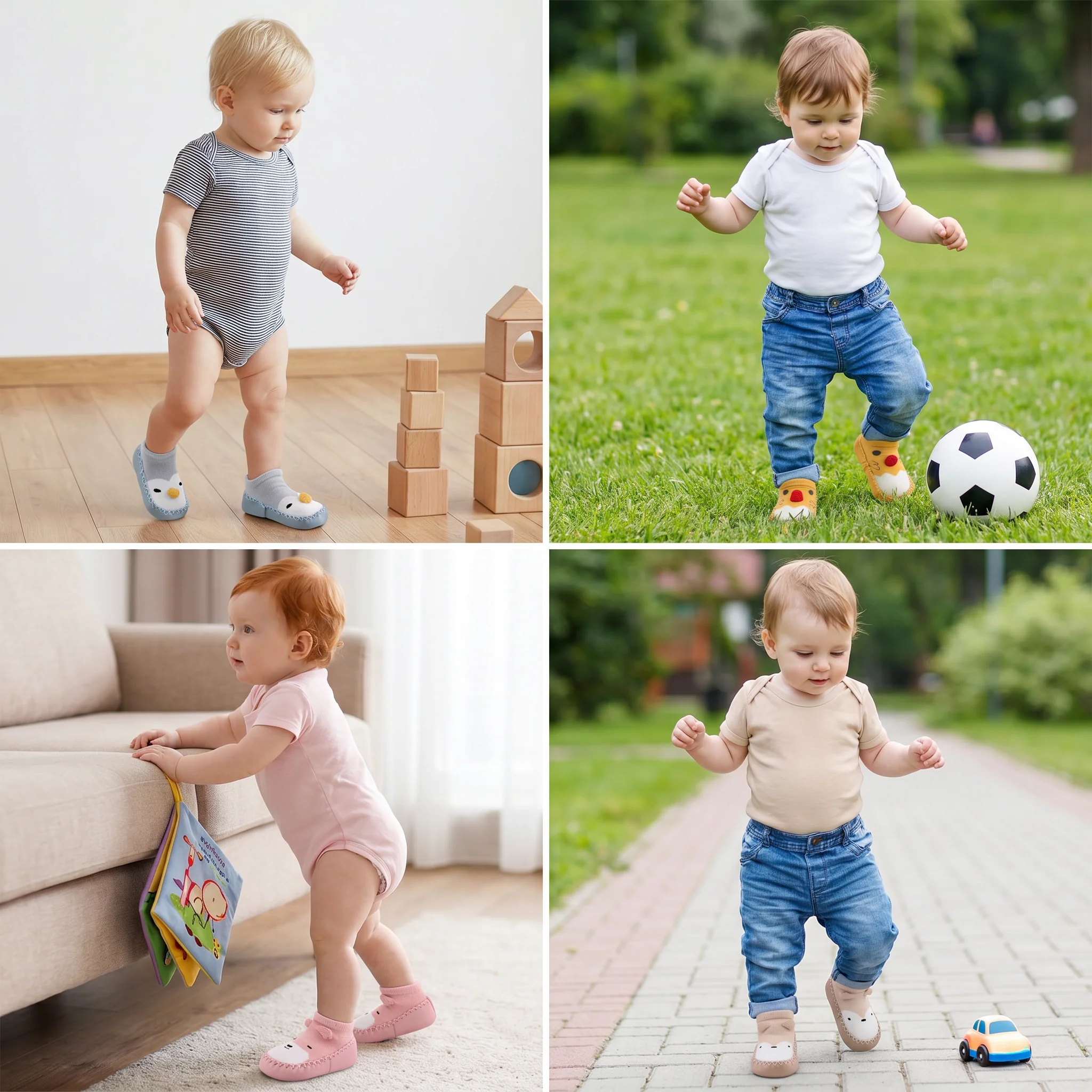 Baby Breathable Sock Shoes – Non-Slip Soft Sole Walking Socks for Infants & Toddlers - Image 4