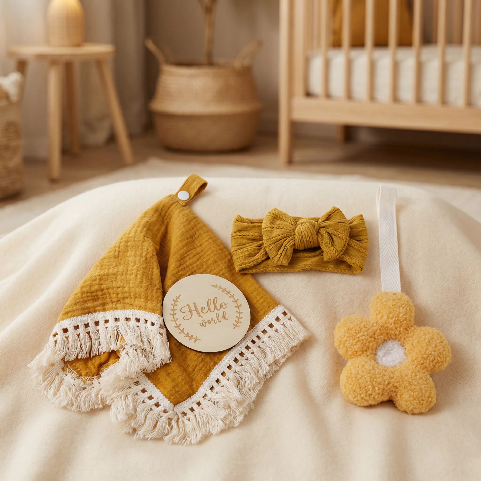 Baby Care Gift Box – Towel, Socks or Headband & Bath Brush for Newborns - Image 9
