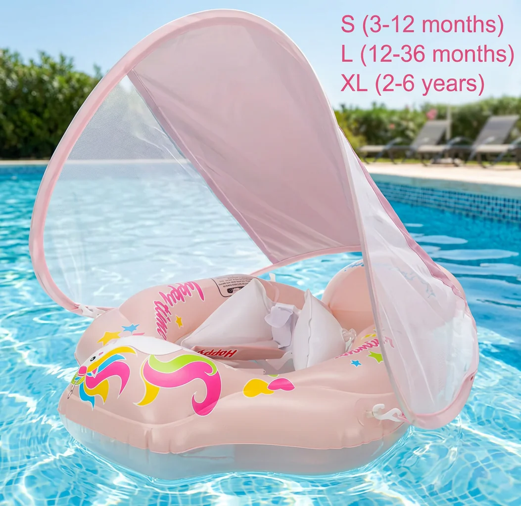 Baby Swim Float with Sun Canopy & Safety Seat – Inflatable Pool Float for Babies - Image 5