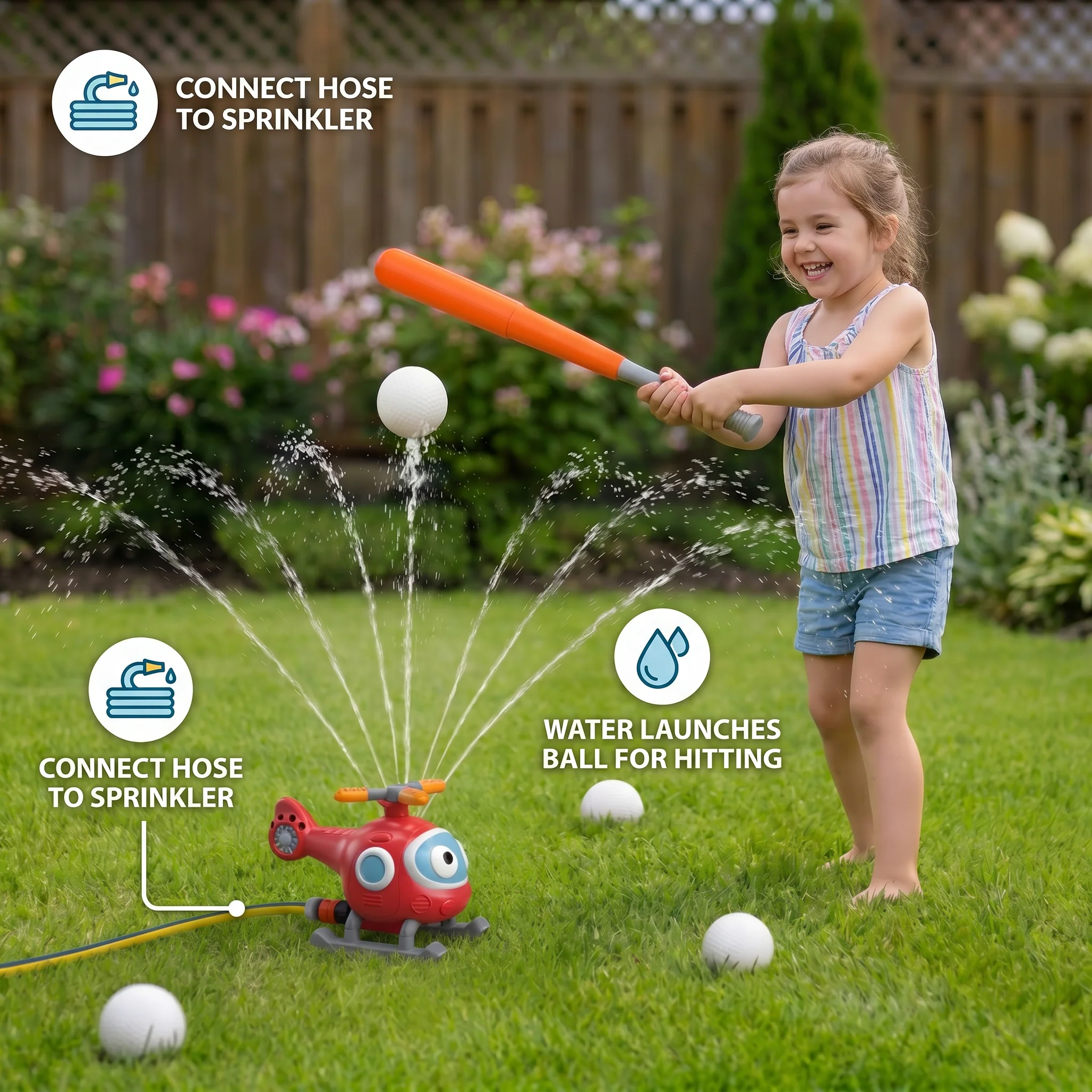 Baseball Water Fun Sprinkler Play Set - Image 3