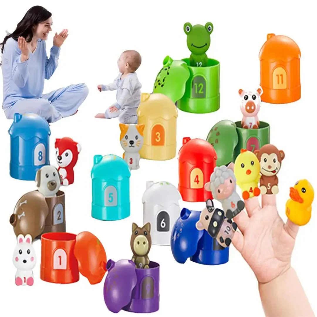 Educational farm finger puppet stacking game - Image 2