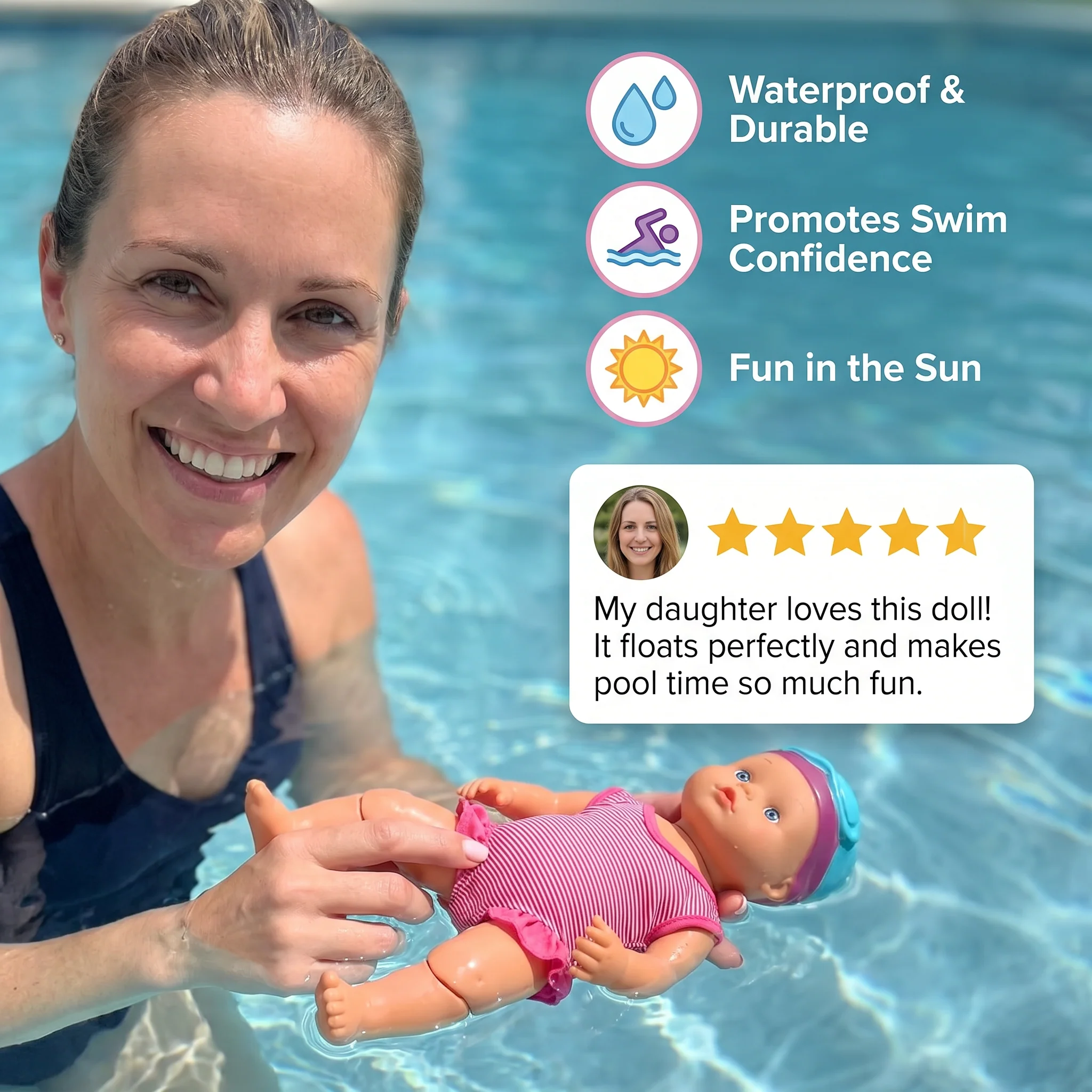 Floating Baby Doll for Water Play - Image 2