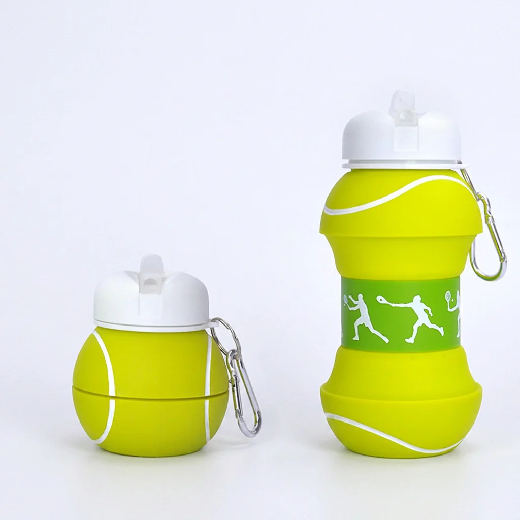 Foldable & Durable Silicone Football Water Bottle - Image 8