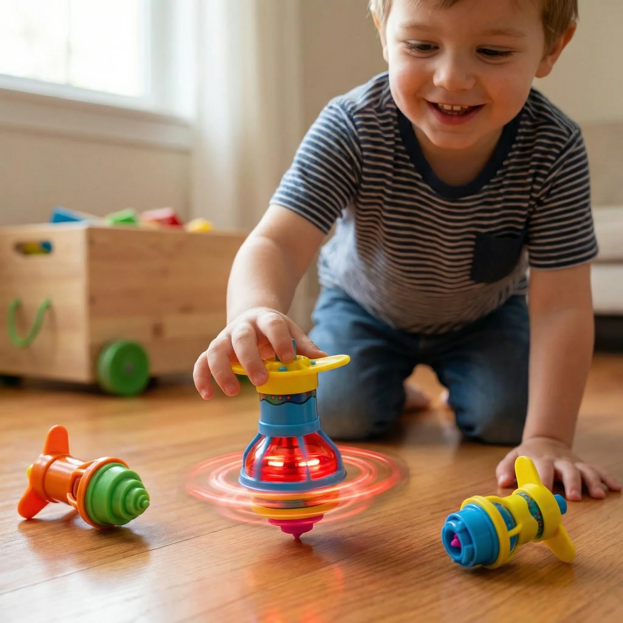 Glow LED Spinning Top – Fun Light-Up Toy for Kids