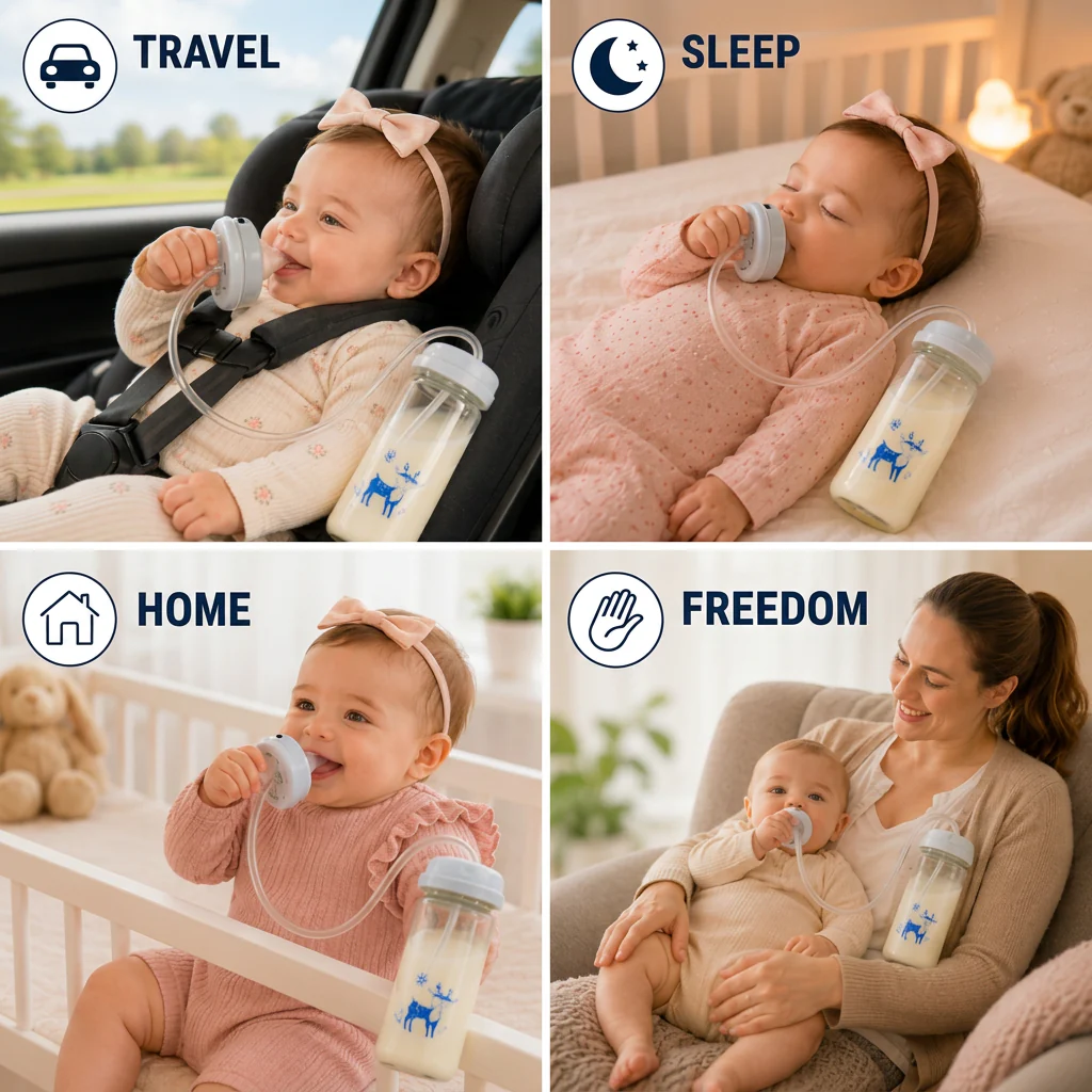 Hands-free Baby Feeding Bottle - Image 4
