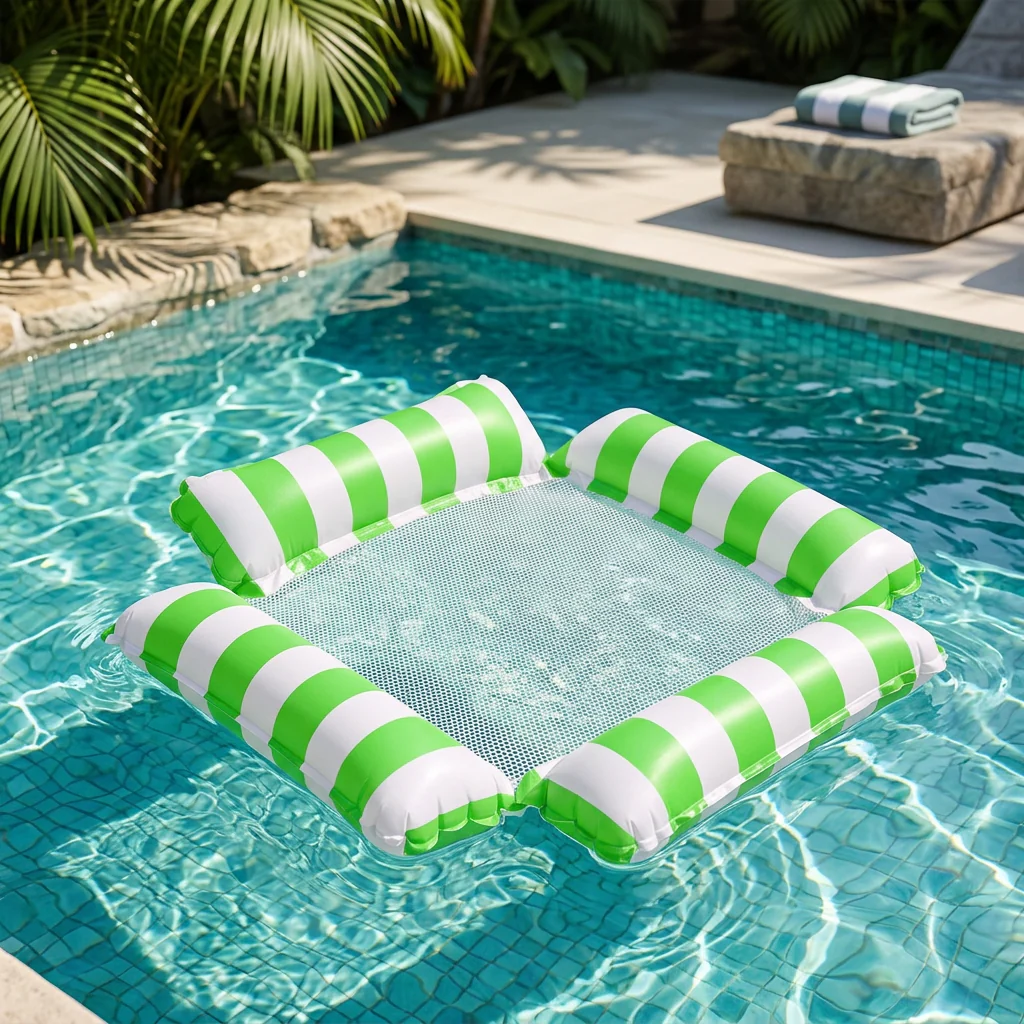 Inflatable water mat with mesh surface – comfortable pool and sun lounger - Image 7