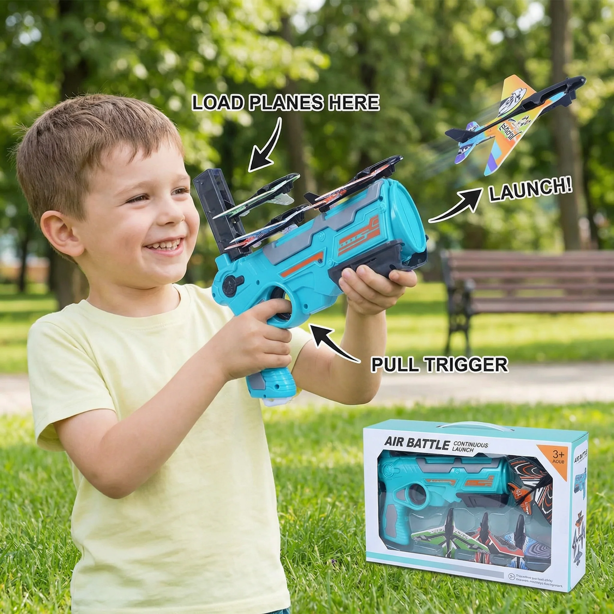 Kids Airplane Launcher – Outdoor Flying Toy Game - Image 3