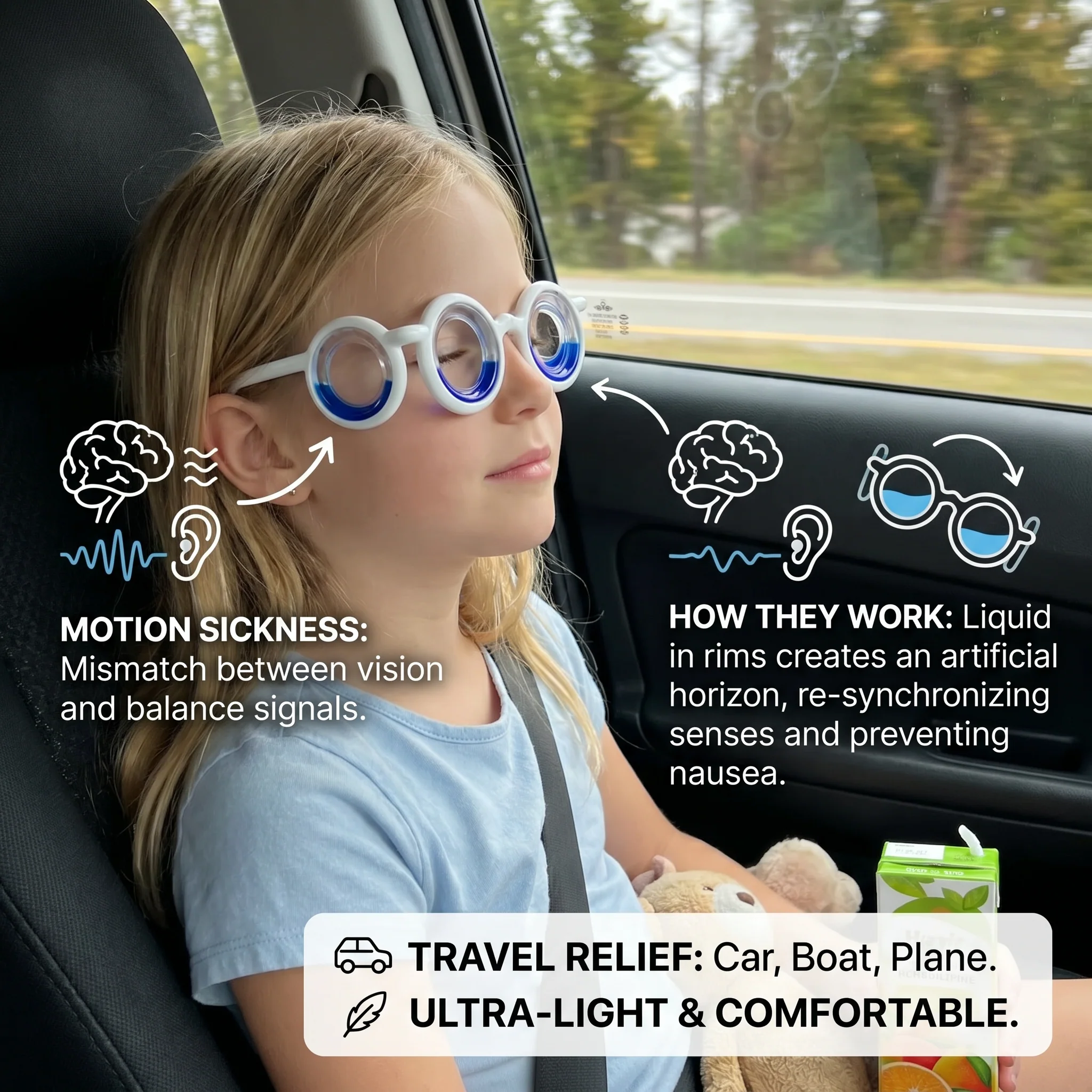 Kids Motion Sickness Glasses – Ultra-Light Relief for Travel Nausea - Image 3
