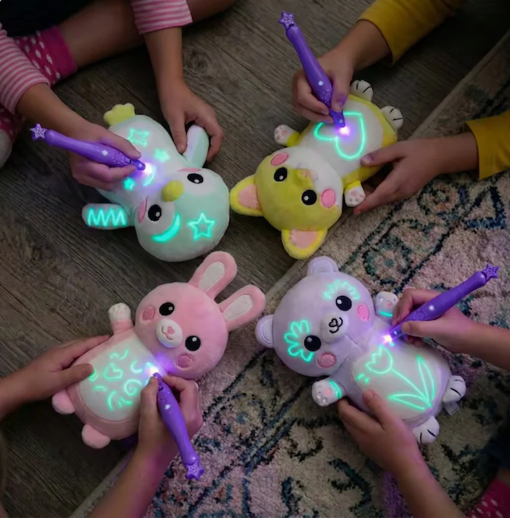 Magic Plush with Glow Drawing Pen – Interactive Light-Up Cuddly Toy for Kids - Image 3