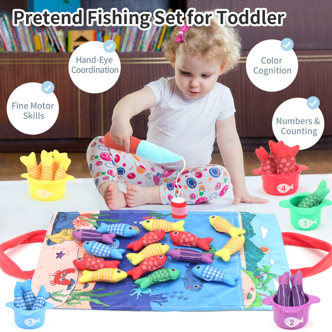 Montessori Plush Fishing Bond Toy - Image 2
