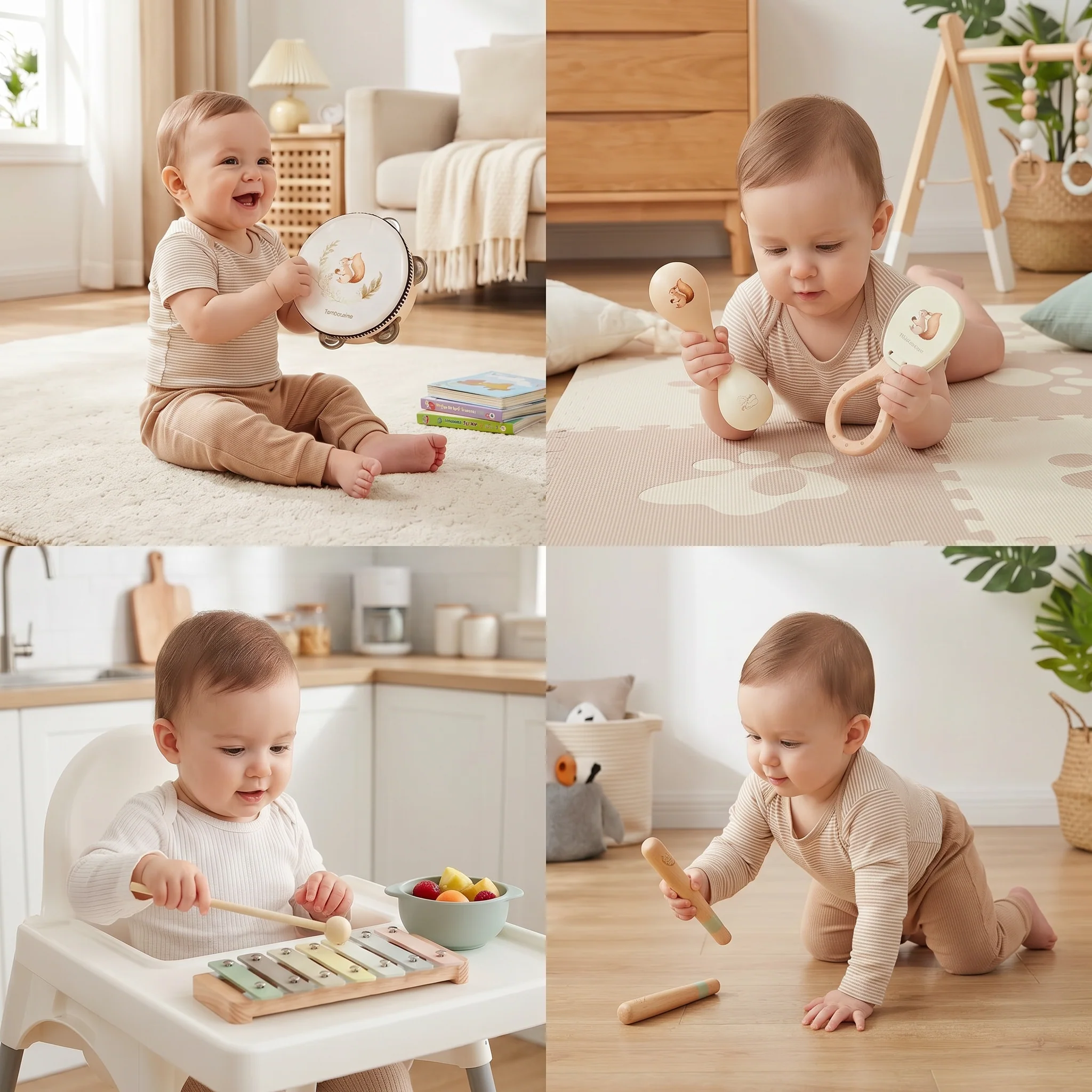 Montessori Wooden Musical Instruments Set for Babies – Sensory Learning Toy - Image 5