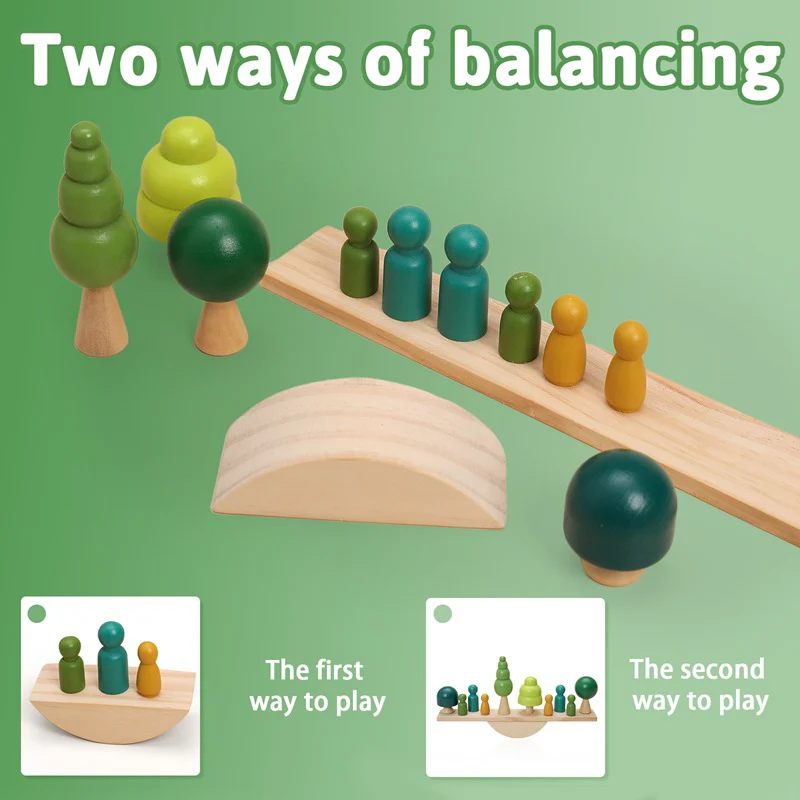 Montessori Wooden Seesaw Toy - Image 2