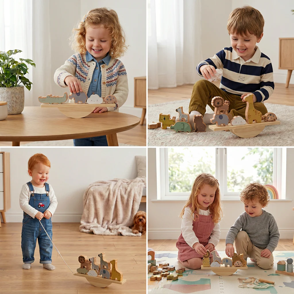 Montessori Wooden Seesaw Toy - Image 5