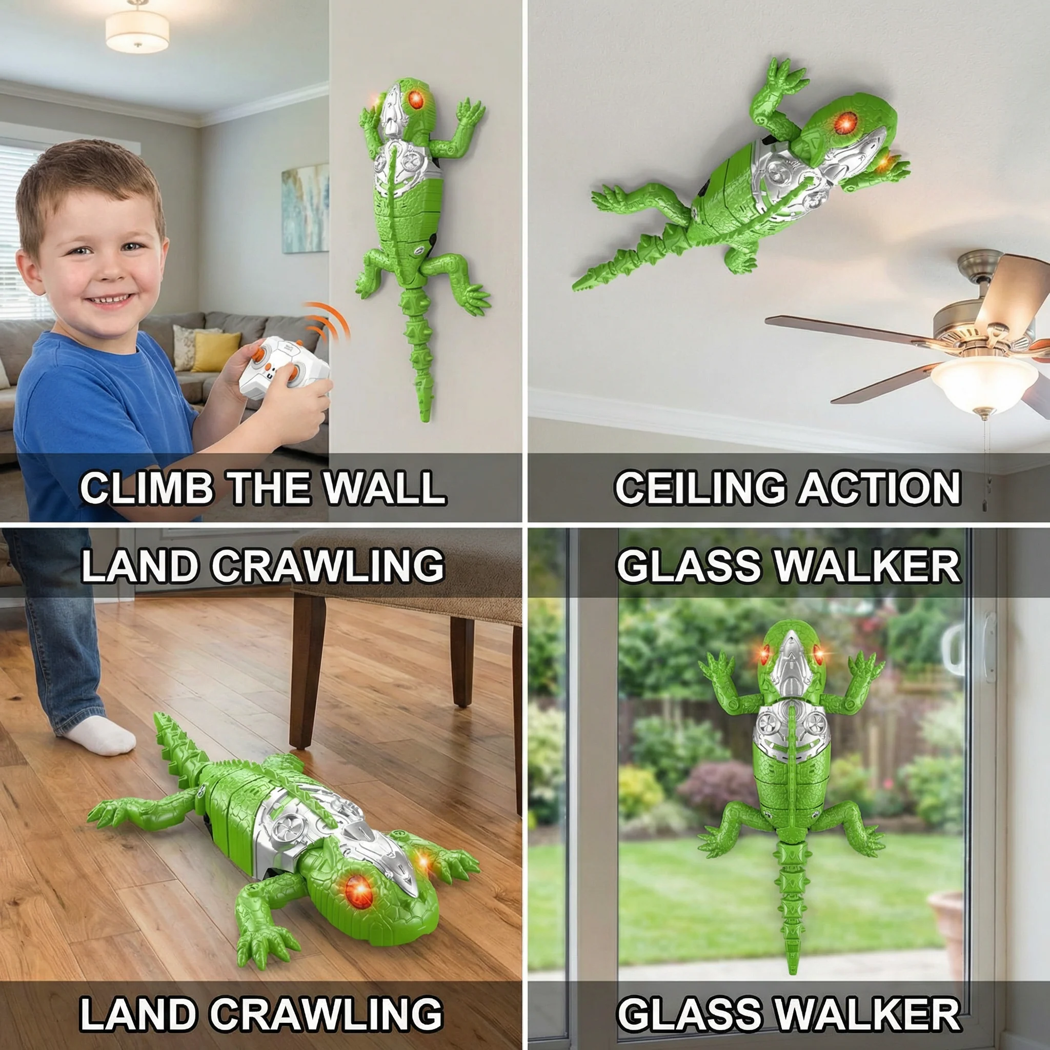 Remote Control Wall Climbing Spider/Gecko – RC Climbing Toy for Walls & Ceilings - Image 4