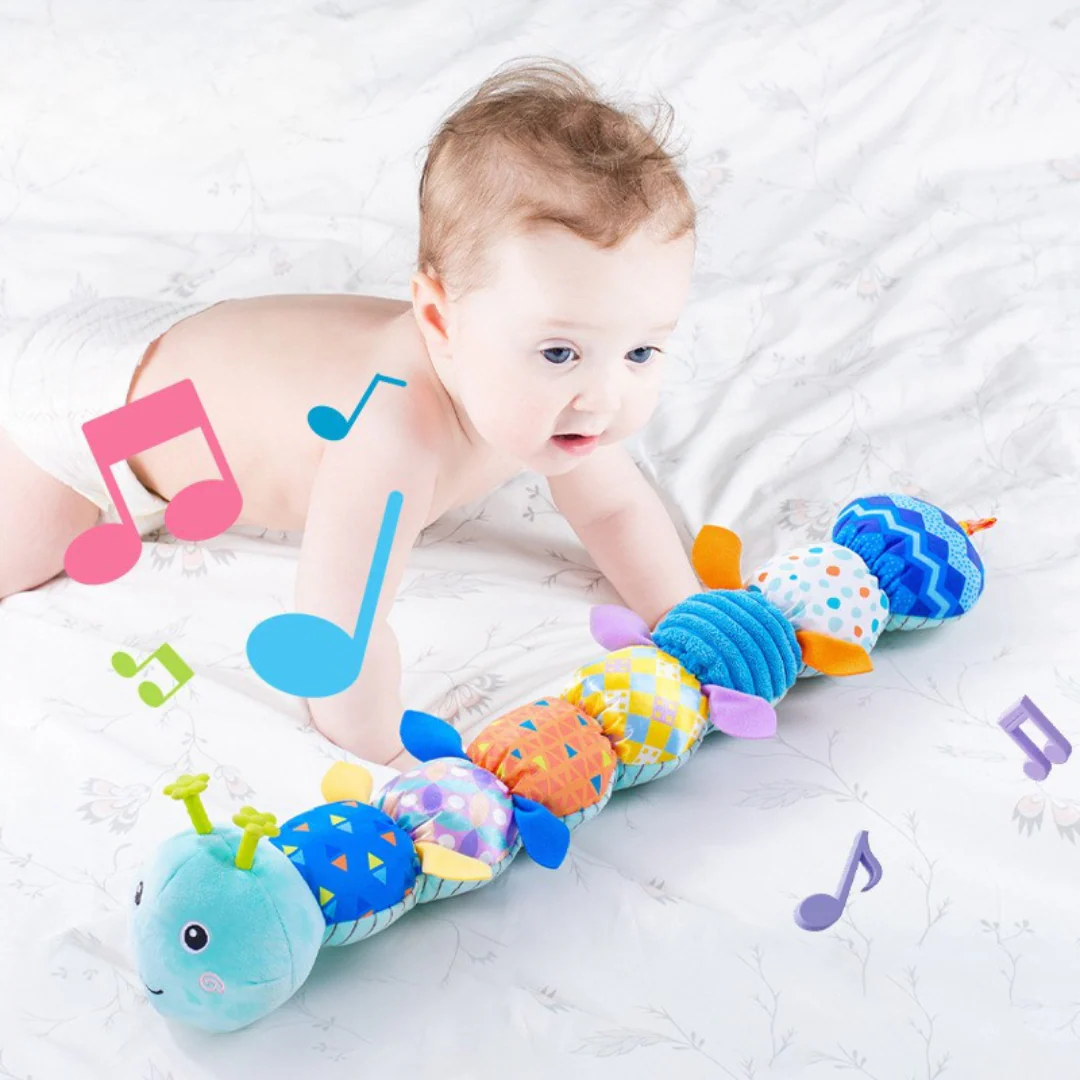 Sensory plush rattle and music caterpillar - Image 2